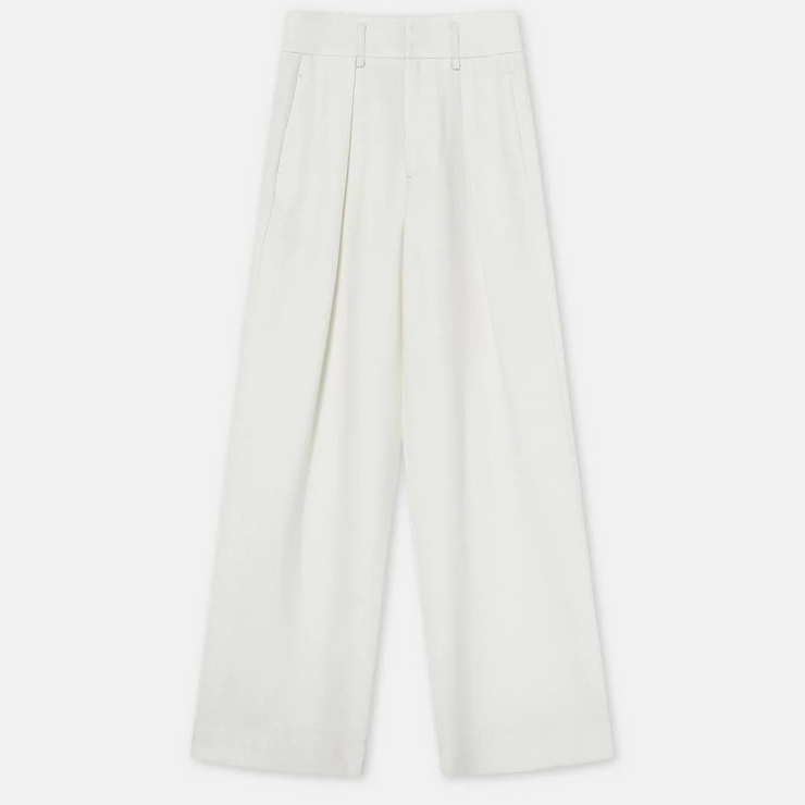 Pleated High Waist Wide Leg Pants – Sculpted Drape Trousers