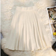 BelleVie Knit Pleated Mini Skirt