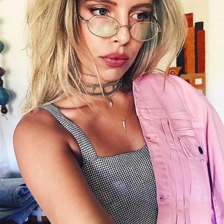 Celestia Crystal Chainmail Crop Top