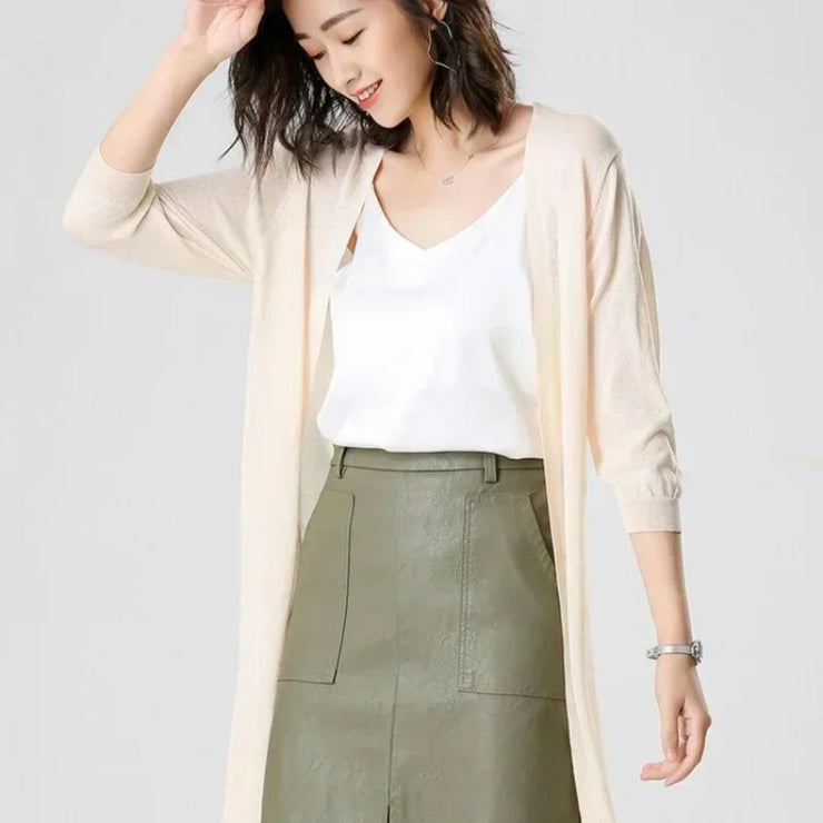 Lightweight Women's Long Cardigan - Summer Style