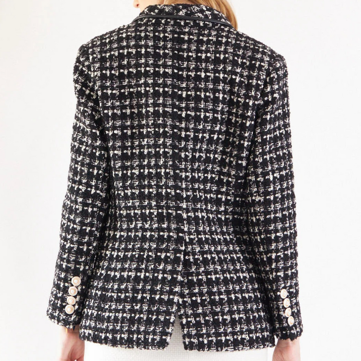Black & White Tweed Checkers Jacket