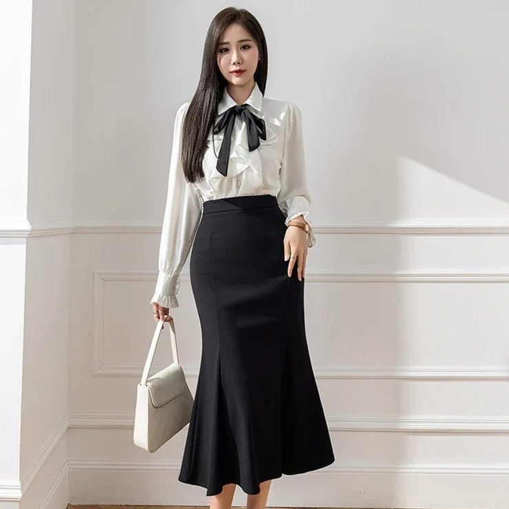 Sophia High-Waist Flare Midi Skirt