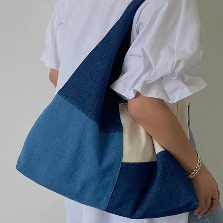 Harbor Patch Denim Hobo Tote