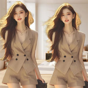 Sunset Muse Sleeveless Blazer & Tailored Shorts Set