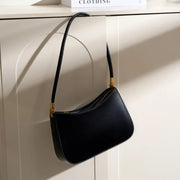 Classic Curve Shoulder Bag – Genuine Leather Elegance