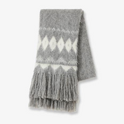 Nepal Alpaca Wool Color Clashing Jacquard Tassel Scarf Winter Warm Shawl