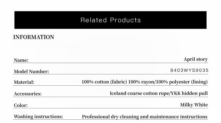 "April Story" 3D U-Neck Split Waist Curved Skirt Knitted Dress for Women