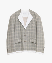 Cambridge Contrast Collar Wool Blazer