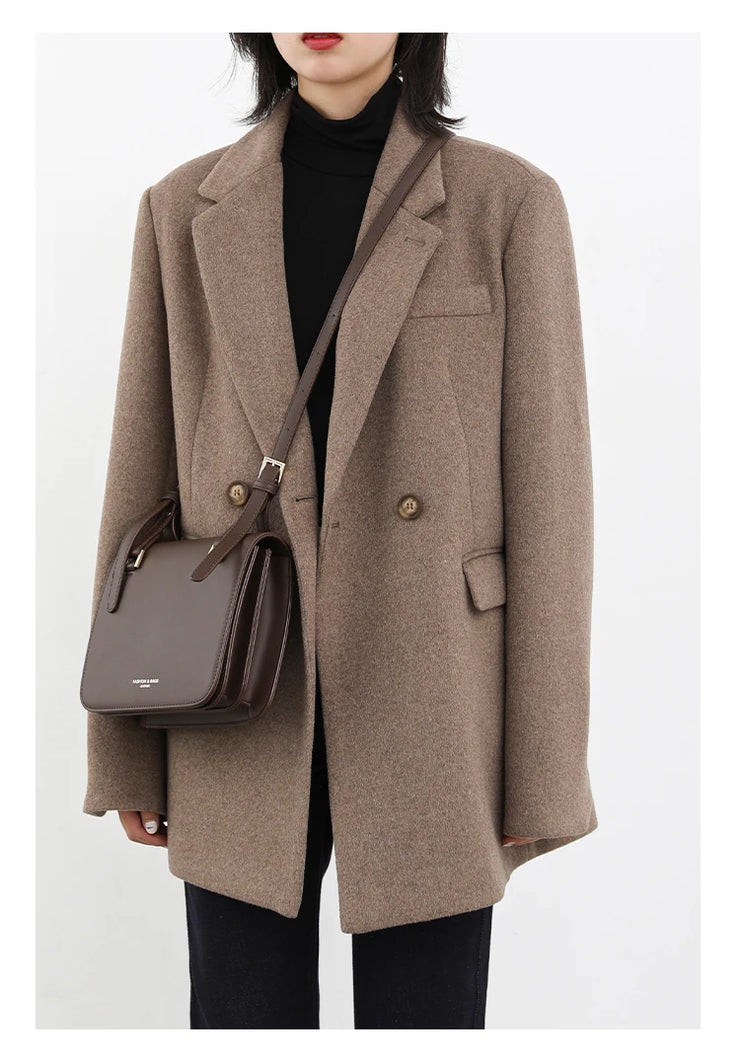 The Astoria Wool Blend Tailored Coat