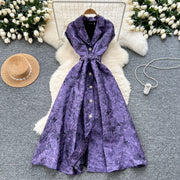 Baroque Bloom Jacquard Midi Dress
