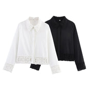 Chantelle Lace Trim Blouse – Classic French Elegance