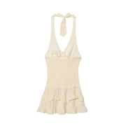 Summer Muse Ruffled Halter Mini Dress