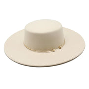 Classic Wide-Brim Fedora with Minimal Gold Accent