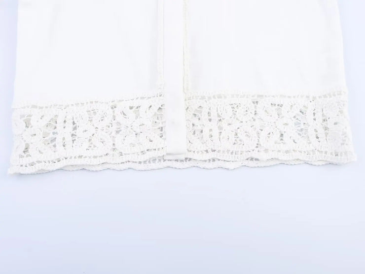 Chantelle Lace Trim Blouse – Classic French Elegance