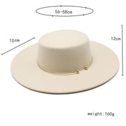 Classic Wide-Brim Fedora with Minimal Gold Accent
