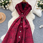 Baroque Bloom Jacquard Midi Dress