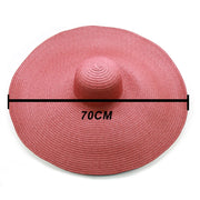 Oversized 70cm Foldable Sun Hat for Women