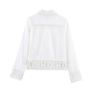 Chantelle Lace Trim Blouse – Classic French Elegance