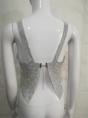 Celestia Crystal Chainmail Crop Top