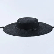 Château Soleil Wide-Brim Ribbon Hat