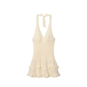 Summer Muse Ruffled Halter Mini Dress