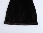 Velvet Noir Bow-Back Mini Dress
