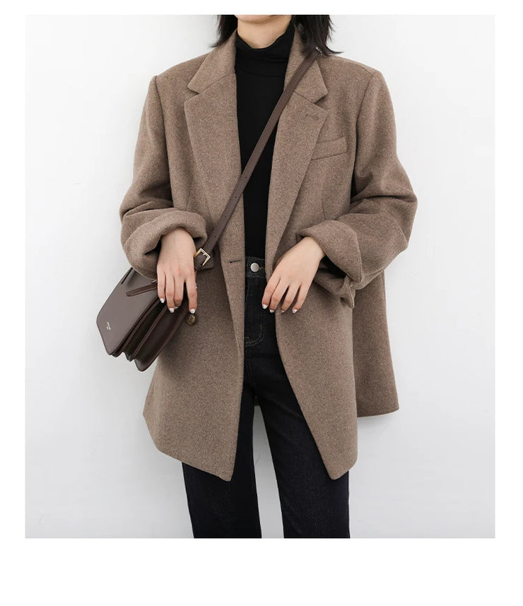 The Astoria Wool Blend Tailored Coat