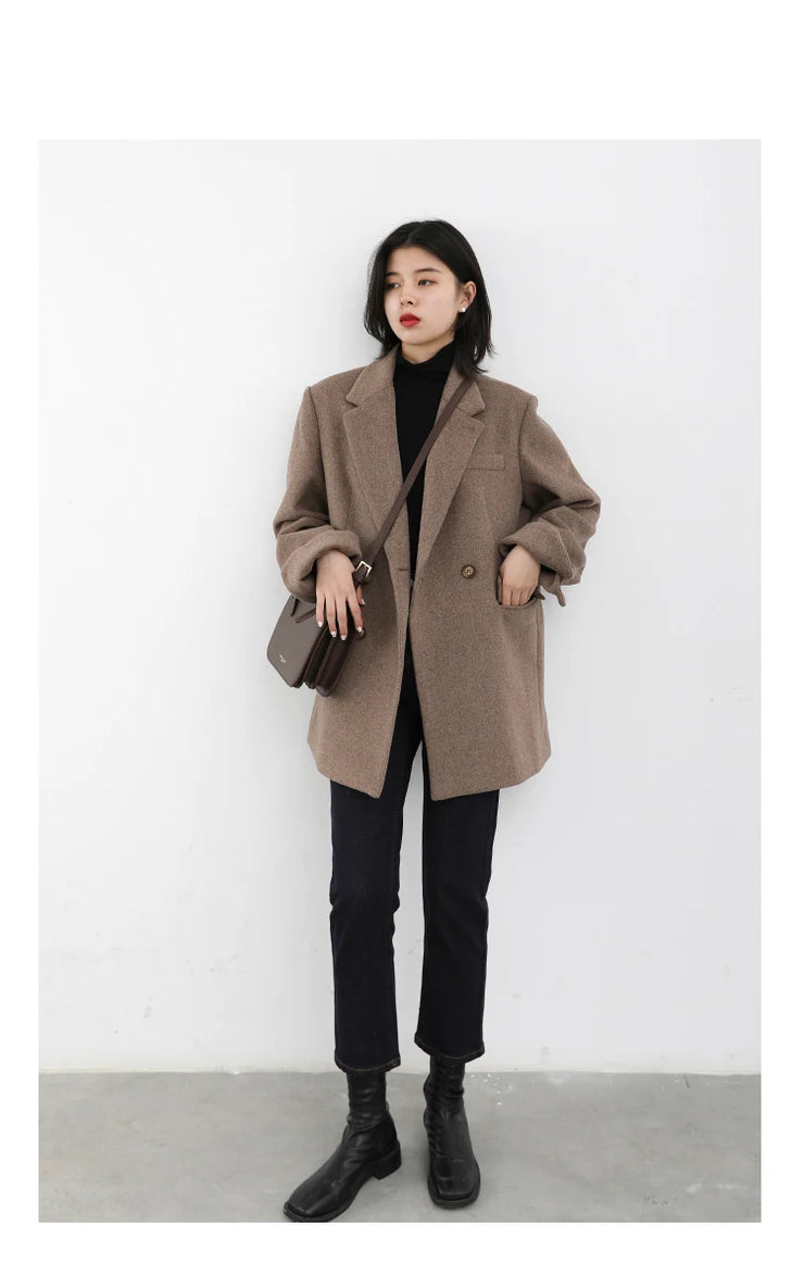 The Astoria Wool Blend Tailored Coat