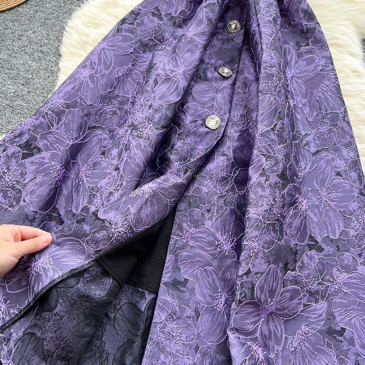 Baroque Bloom Jacquard Midi Dress