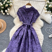 Baroque Bloom Jacquard Midi Dress