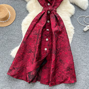 Baroque Bloom Jacquard Midi Dress