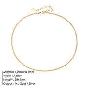 Lustra™ Minimalist Stainless Steel Sparkle Chain Necklace