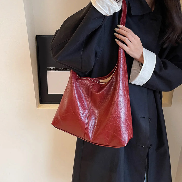 Women Vintage Soft PU Leather Shoulder Bag