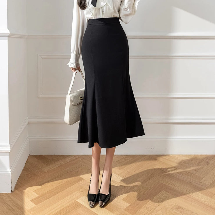 Sophia High-Waist Flare Midi Skirt