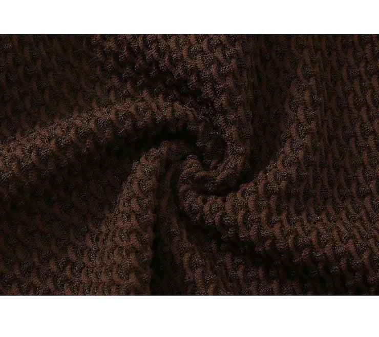 Olive Mocha Flutter-Knit Swimsuit Dress