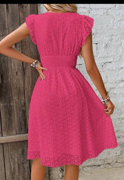 Summer Lace V-Neck Dress for Women