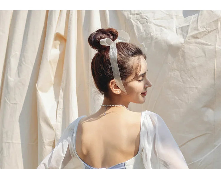 White One-Piece Velvet Backless Swimwear for Women