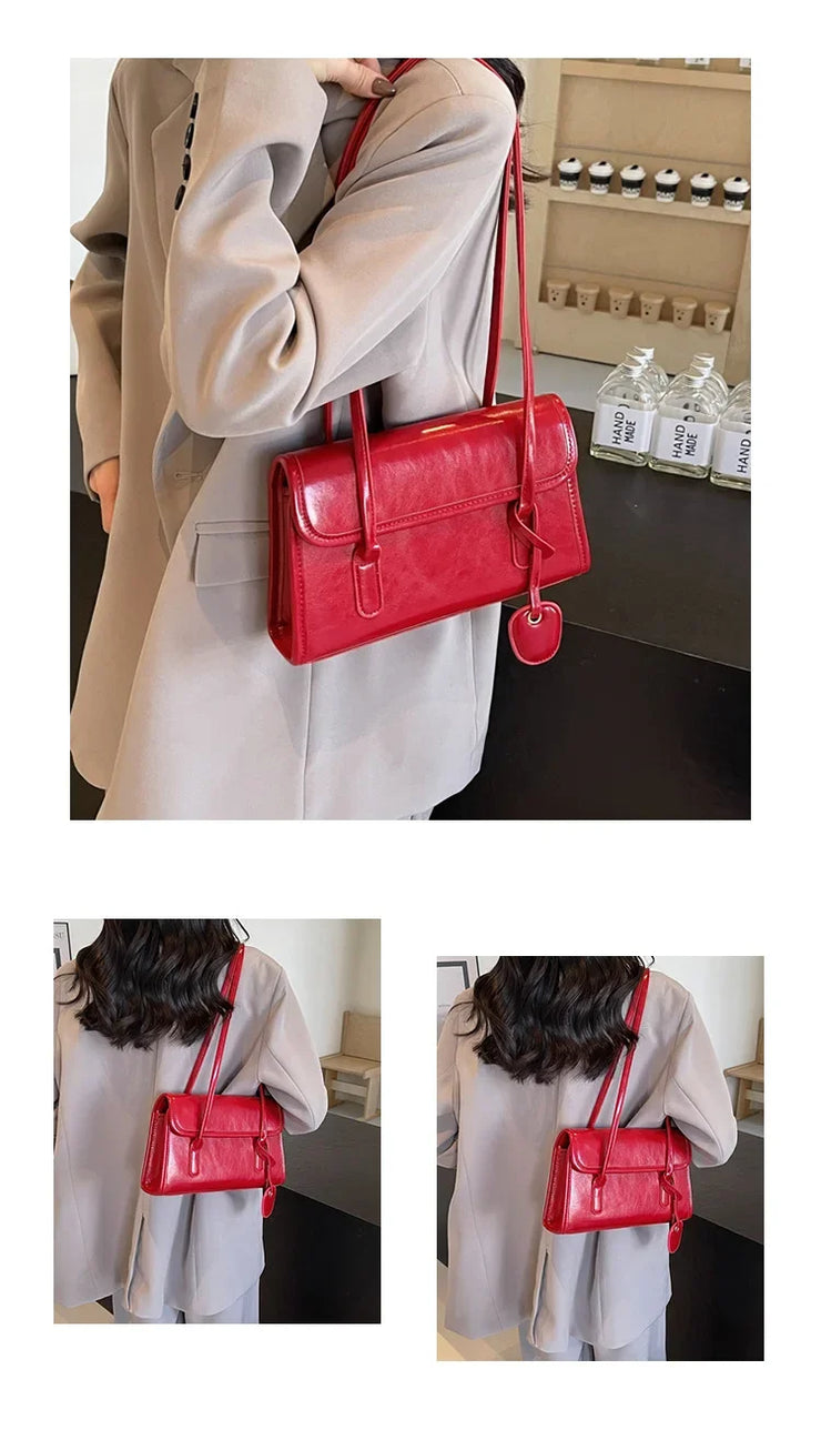 New High Sense Women Versatile Autumn and Winter Portable Shoulder Bag