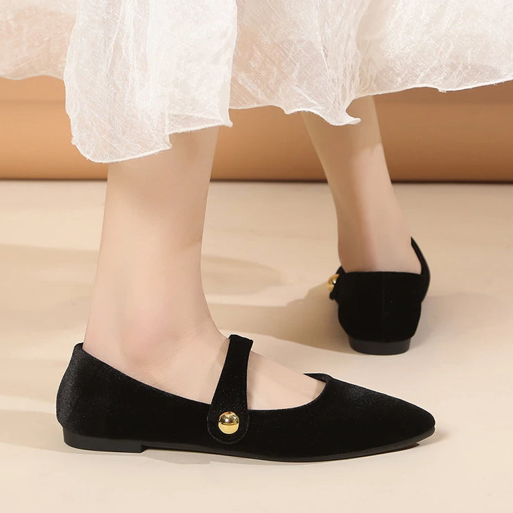 Velvet Muse Pointed Mary Janes