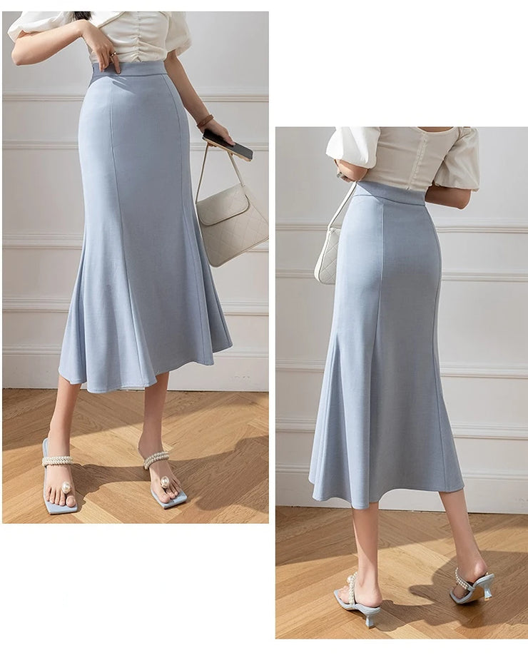 Sophia High-Waist Flare Midi Skirt
