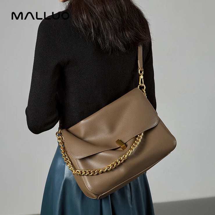 Geneva Luxe Foldover Chain Bag