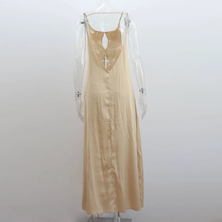 Chic Open Back Maxi Dress for Summer