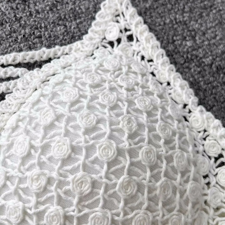 Two Piece Sets Women Summer Knit Camisole Elastic Waist Shorts