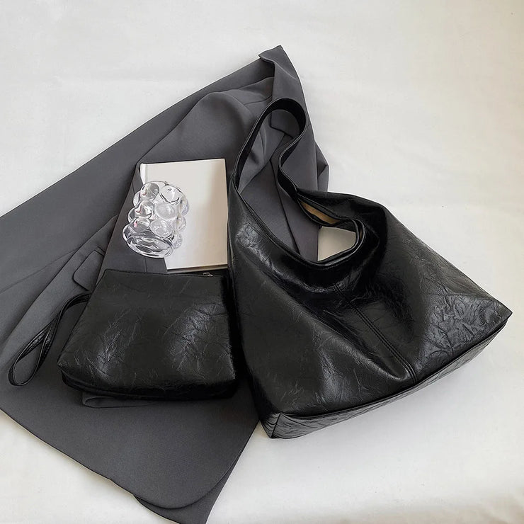 Women Vintage Soft PU Leather Shoulder Bag