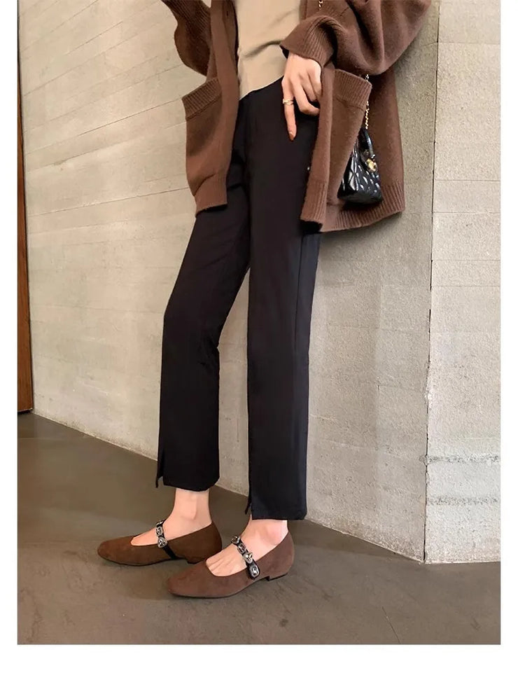 Shoes Women Flats Shallow Mouth Pointed Toe Loafers Ballerinas