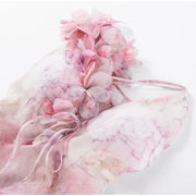 Petal Mirage Open-Back Ruffle Dress