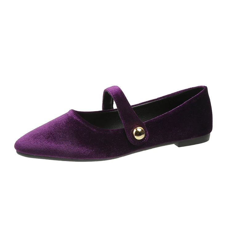 Velvet Muse Pointed Mary Janes