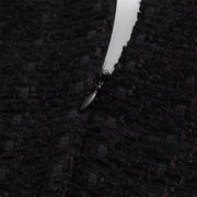 Noir Élan Tweed Mini Dress