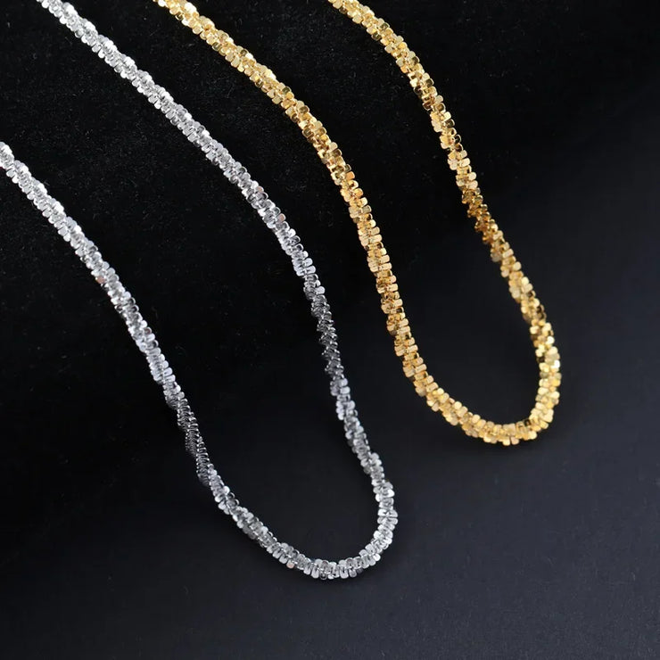 Lustra™ Minimalist Stainless Steel Sparkle Chain Necklace