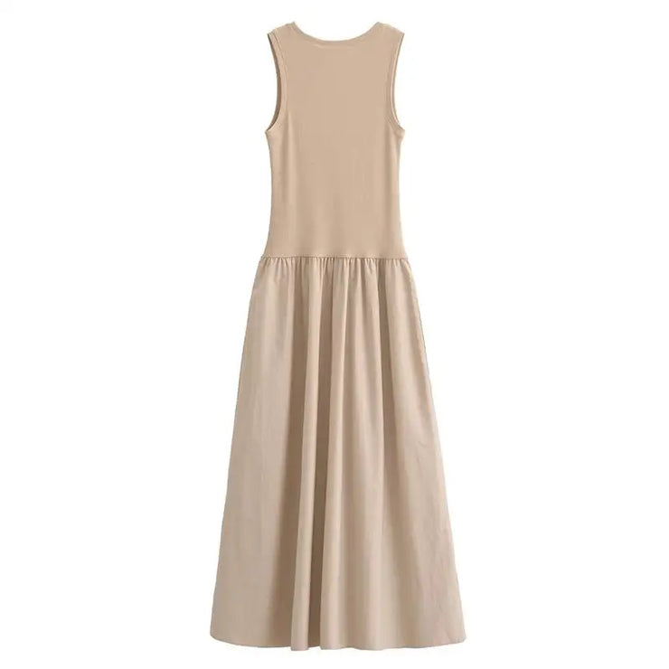 "Arden” Timeless Sleeveless Midi Dress